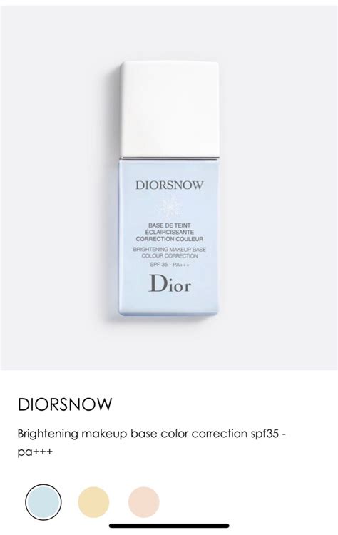 diorsnow brightening makeup base